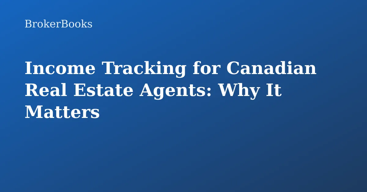 Income tracking for real estate agents showing commission and sales data